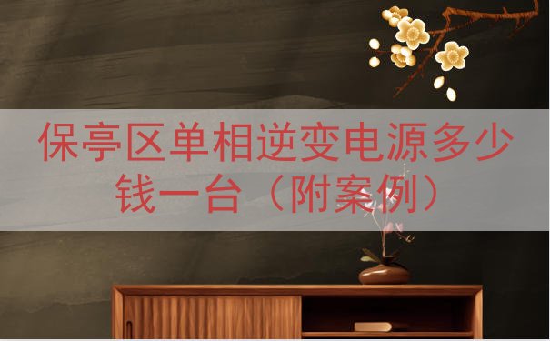 保亭区单相逆变电源多少钱一台（附案例）